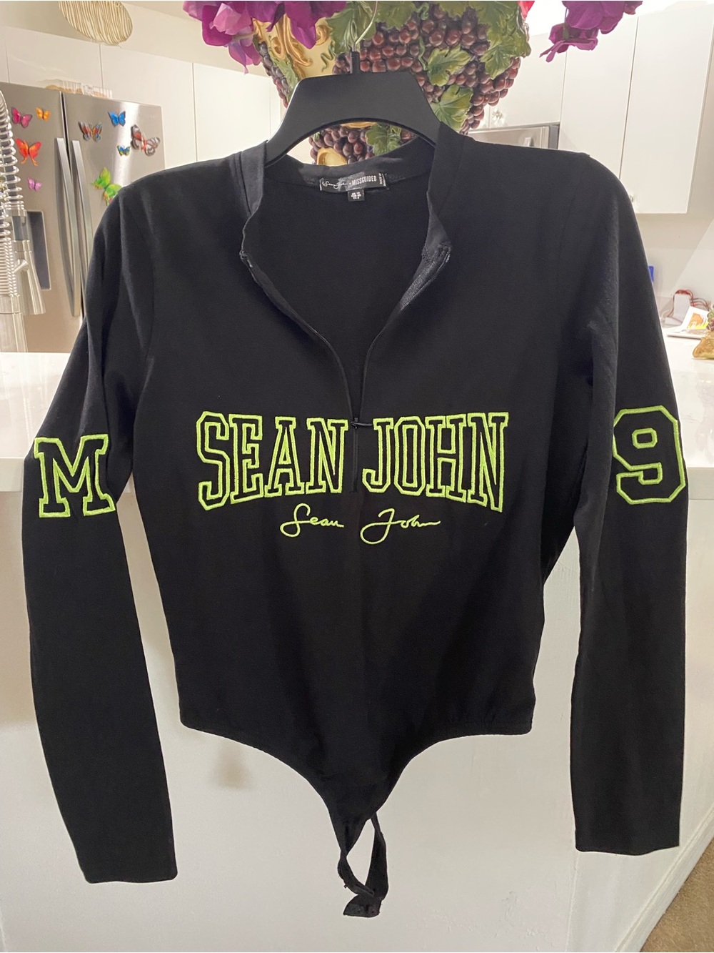 Sean John x Missguided Black Crewneck Top